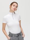 Body z ozdobnym golfem - biały - CROPP - small2