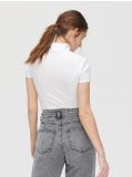 Body z ozdobnym golfem - biały - CROPP - small3