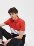Tricou polo colorat - roșu - CROPP - small1
