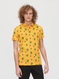 Koszulka polo w kaktusy - jasnopomarańczowy - CROPP - small2