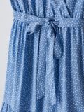 Zwiewna sukienka mini z wiskozy - niebieski - CROPP - small4