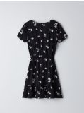 Rochie mini vaporoasă, din viscoză - negru - CROPP - small5