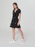 Rochie mini vaporoasă, din viscoză - negru - CROPP - small2