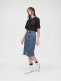 Jeansowa spódnica midi z rozcięciem - niebieski - CROPP - small3