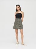 Spódnica mini z wiskozy - czarny - CROPP - small1