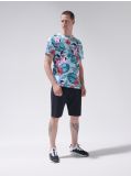 Tricou cu motiv tropical - turcoaz-deschis - CROPP - small1