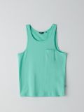 Koszulka tank top z kieszonką - zielony - CROPP - small1