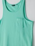 Koszulka tank top z kieszonką - zielony - CROPP - small2