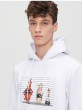 Bluza z nadrukiem Cow and Chicken - biały - CROPP - small3