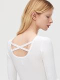Sweter z dekoltem na plecach - biały - CROPP - small1