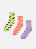 Farbige Socken, 3er-Pack - Neongrün - CROPP - small1