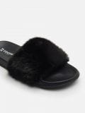Șlapi cu blană artificială - negru - CROPP - small3