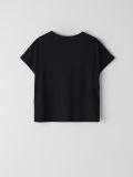 Tricou larg cu imprimeu - negru - CROPP - small4