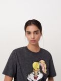 Koszulka z nadrukiem Lola Bunny - szary - CROPP - small3