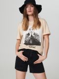 Tričko oversize Tupac - tělová - CROPP - small1