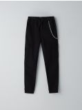Kalhoty cargo joggers s ozdobným řetízkem - černý - CROPP - small1