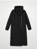 Pikowany płaszcz z wysokim kołnierzem - czarny - CROPP - small4