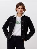Jeansowa kurtka sherpa trucker - czarny - CROPP - small3