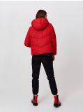 Pikowana kurtka puchowa z kapturem - czerwony - CROPP - small3