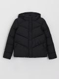 Pikowana kurtka puchowa z kapturem - czarny - CROPP - small4