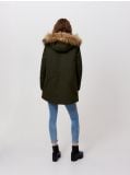 Ocieplana parka z kapturem - zielony - CROPP - small3