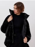 Pikowana kurtka puffer z rękawiczkami - czarny - CROPP - small1