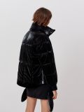 Pikowana kurtka puffer z rękawiczkami - czarny - CROPP - small3