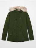 Zateplená parka s kapucí - hnědozelená - CROPP - small4