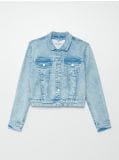 Krótka kurtka jeansowa - niebieski - CROPP - small4