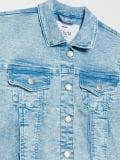 Krótka kurtka jeansowa - niebieski - CROPP - small5