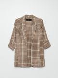 Marynarka w kratkę - beżowy - CROPP - small4