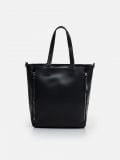 Torebka shopper z zamkami - czarny - CROPP - small1