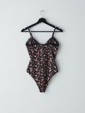 Body na ramiączkach z motywem kwiatowym - czarny - CROPP - small3