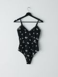 Body na ramiączkach z motywem kwiatowym - czarny - CROPP - small3