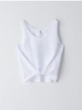 Megkötős crop top - fehér - CROPP - small1