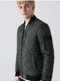 Pikowana kurtka bomber - zielony - CROPP - small1