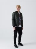 Pikowana kurtka bomber - zielony - CROPP - small2