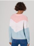 Sweter z kolorowej dzianiny - różowy - CROPP - small3