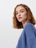 Sweter z dekoltem V - surowy granatowy - CROPP - small1