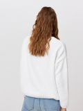 Sweter z warkoczowym splotem - biały - CROPP - small3