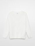 Sweter z warkoczowym splotem - biały - CROPP - small4