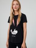 Koszulka z nadrukiem Looney Tunes - czarny - CROPP - small1