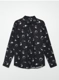 Hemd mit durchgehendem Druck - Schwarz - CROPP - small1
