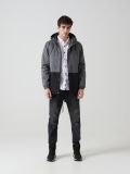 Sportowa parka z kapturem - szary - CROPP - small1