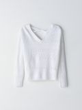 Perforált kötött pulóver - fehér - CROPP - small4