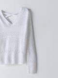 Perforált kötött pulóver - fehér - CROPP - small5