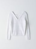 Perforált kötött pulóver - fehér - CROPP - small6