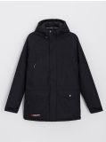 Lange Jacke mit Kapuze - Schwarz - CROPP - small1