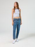 Crop top z dekoltem halter - biały - CROPP - small2