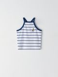 Crop top z dekoltem halter - biały - CROPP - small4